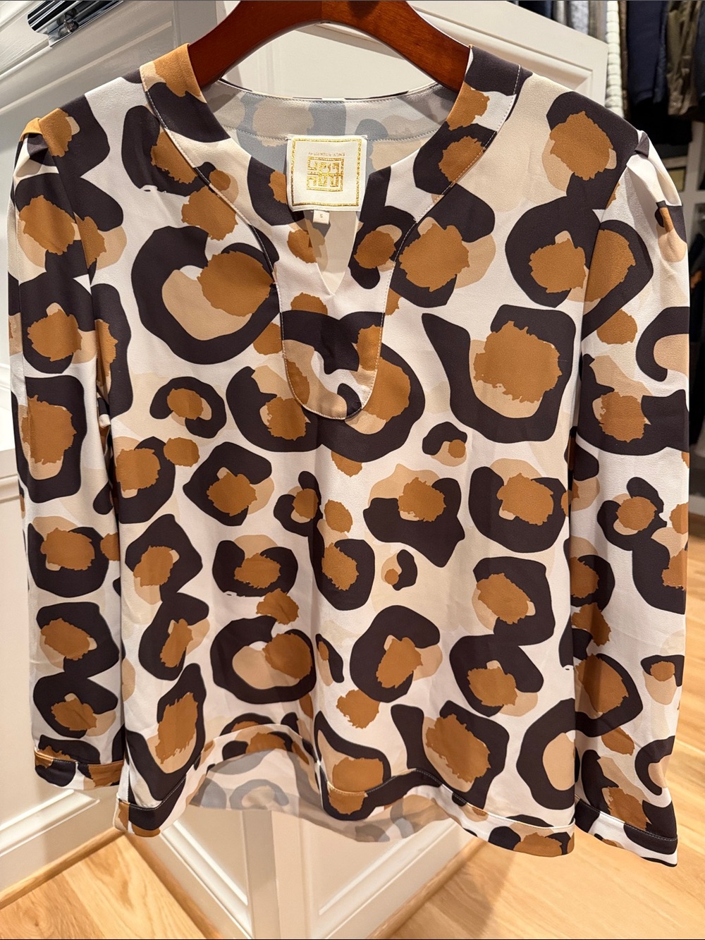 Emily McCarthy Leopard Print Long Sleeve Top